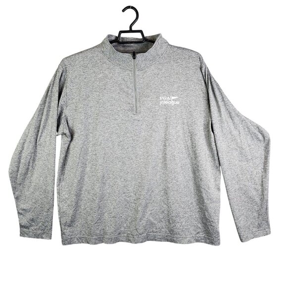 Mens Garb Heathered Gray 1/4 Zip Pullover Sweatshirt Mock Neck Long Sleeve XL - Picture 1 of 8
